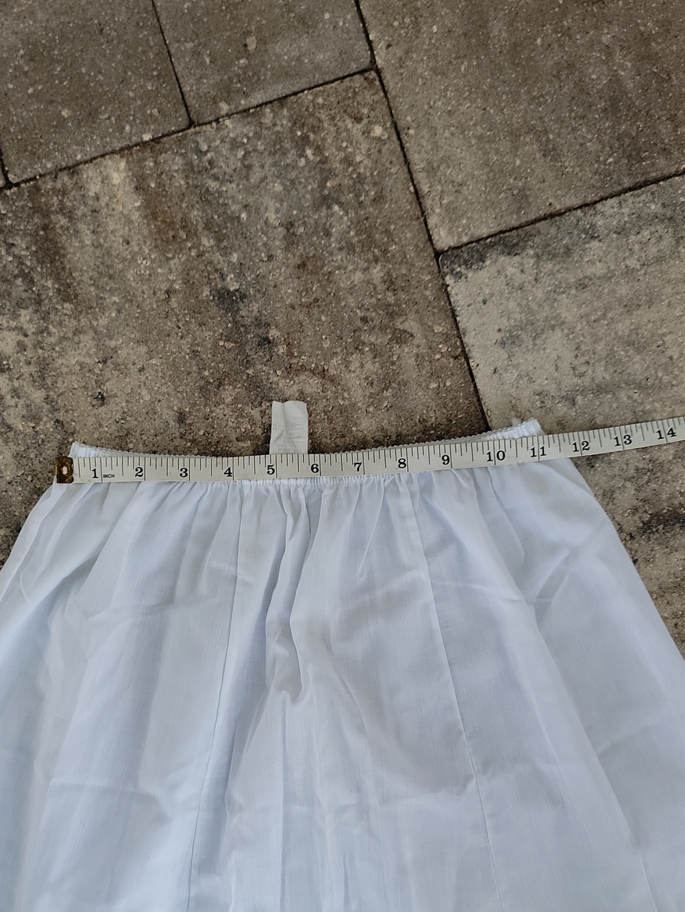 Vintage Cotton Blend White Half Slip with Lace Trim Sz M - Picture 7 of 11